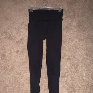 Full length thermal black leggings